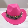 thumbnail image 1 of TIANZEN Western Cowboy Hat With Fringe And Turquoise Bohemian Sun Hat For Outdoor Music Festival Sombrero Hats, 1 of 3