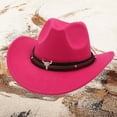 thumbnail image 1 of TIANZEN Western Cowboy Style Hat Jazz Bowler Hat Cow Head Decoration Ethnic Style Hat Cowboy Hat Stand Hat Bands for Mens Cowboy Hat Fringe Vest Women Western, 1 of 3