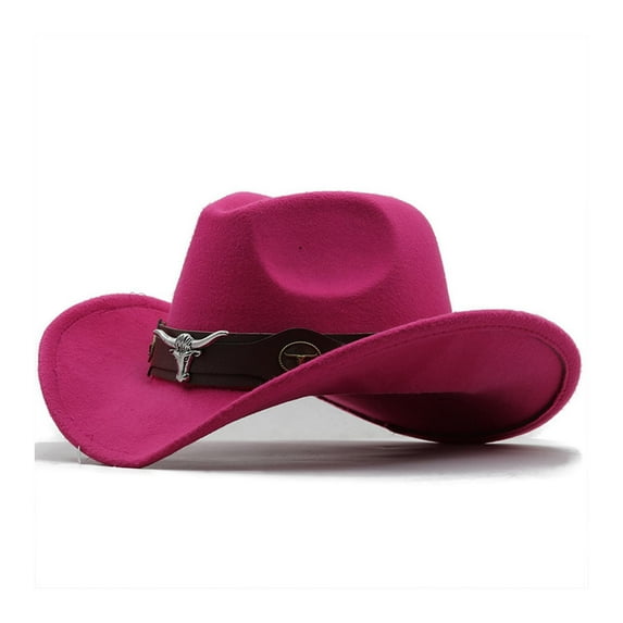 TIANZEN Western Denim Curved Top Hat Woolen Big Brimmed Hat Style British Jazz Hat Cowboy Hat Rain Cover Fruit Hat Cowboy Hats for Women with String