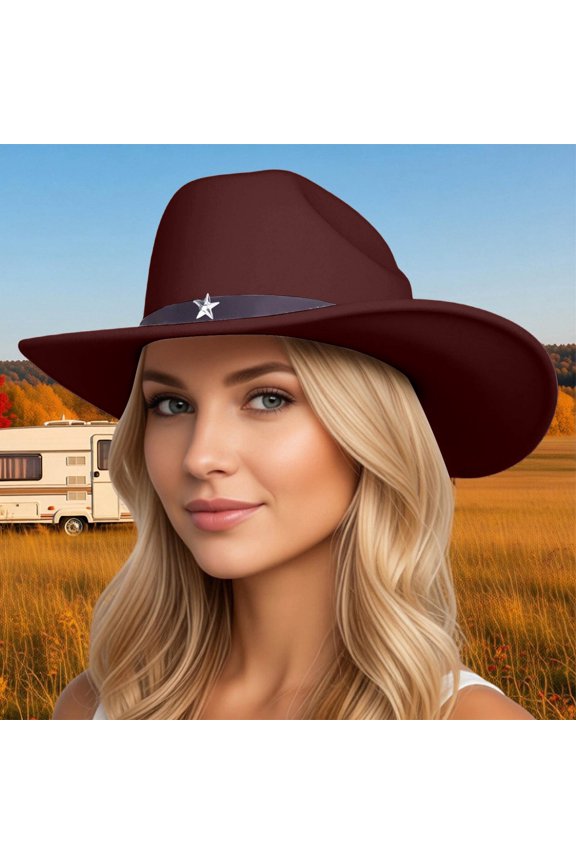 Western Style Cowboy Hat With Star Unisex Adult Riding Hat For And Rdr2 Merchandise Clothes
