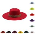 thumbnail image 1 of TIANZEN Wide Brim Cowboy Hat With Detail Oval For And Winter Outdoor Warm Banquet Cowboy Hat, 1 of 4