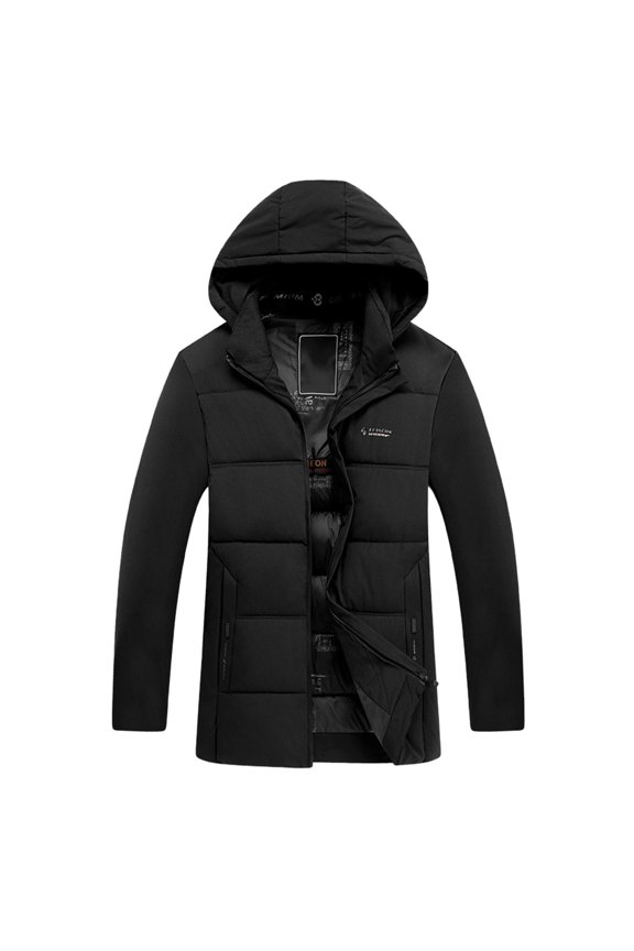 Winter Business Casual Men's Warm Cot Ton Jacket Men's Hooded Removable Cap Cot Ton Jacket Jacket Men Size Chart And Jacket