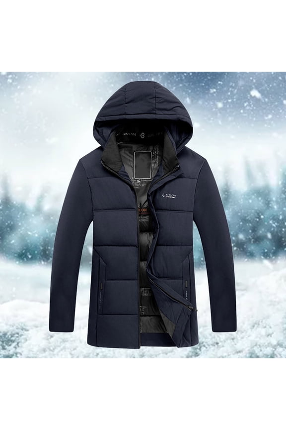 Winter Business Casual Men's Warm Cot Ton Jacket Men's Hooded Removable Cap Cot Ton Jacket Jacket plus Size Men's Winter Coats Winter Jackets Men