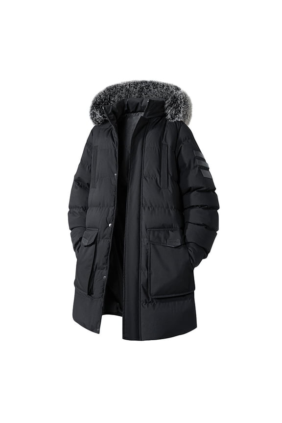 Winter Detachable Hooded Coat With Thick Trim Windproof Warm Padded Jacket For Cold Weather down Jackets down Jacket for Men