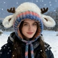 thumbnail image 1 of TIANZEN Winter Hat With Deer Soft Knit Ear For Cold Weather Windproof Thermal Outdoor Rabbit Ear Hat Hats for Boys, 1 of 5