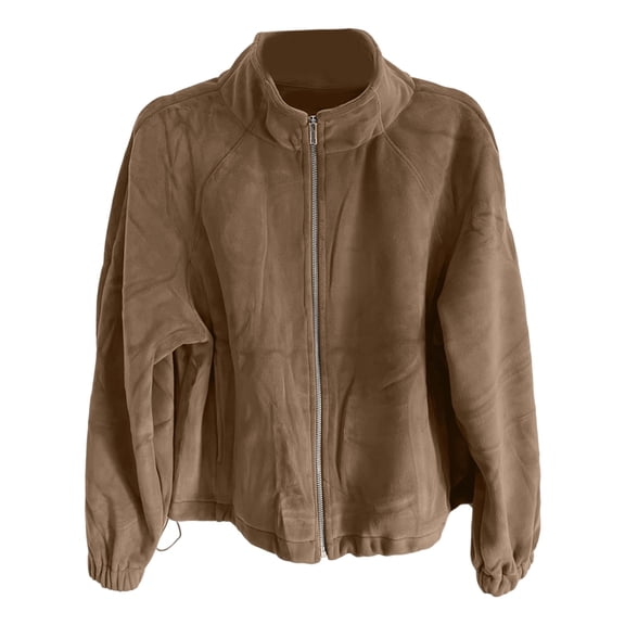 TIANZEN Winter Jacket Fashionable Long Sleeve Zip Up Lined Short Outerwear Cozy Warm Casual Coat For Cold Weather Jacket for Women for Work Women Winter Jacket Jackets for Women Fashion