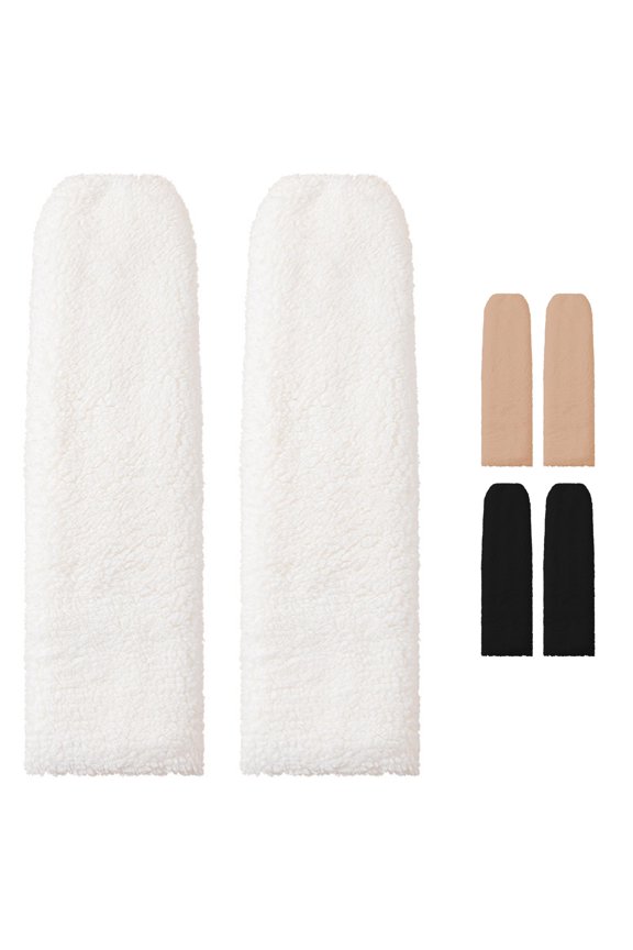 Winter Leg Warmers Lined Thermal Knee High Sock Sleeves For Sleeping And Home Wear Soft Thick Cozy Comfort Leg Warmers