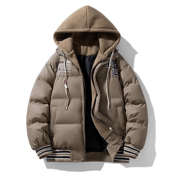 TIANZEN Winter Men's Coat Hooded Jacket Casual Coat Mens Coats And Jackets Stylish Mens Insulated Jacket Mid Long Coat Men