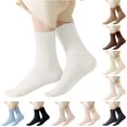 thumbnail image 1 of TIANZEN Winter Thermal Socks Extra Warm Lined Thermal Socks For Cozy Indoor Outdoor Sleeping Mid Calf Socks Soft Thermal Stockings For Cold Weather Comfort Net Leggings, 1 of 4