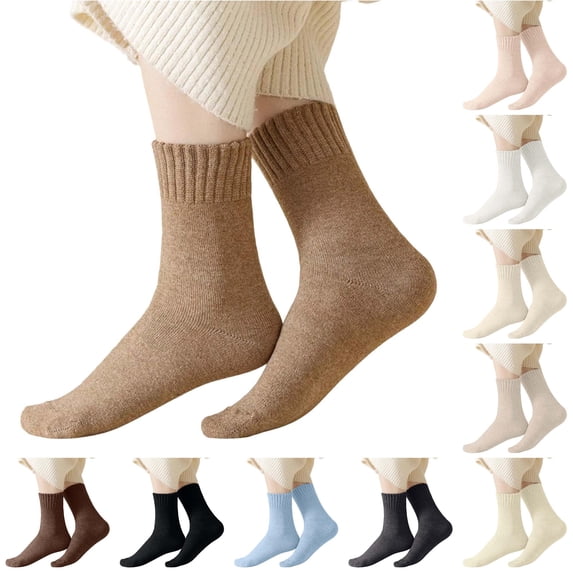 TIANZEN Winter Thermal Socks Extra Warm Lined Thermal Socks For Cozy Indoor Outdoor Sleeping Mid Calf Socks Soft Thermal Stockings For Cold Weather Comfort Net Leggings