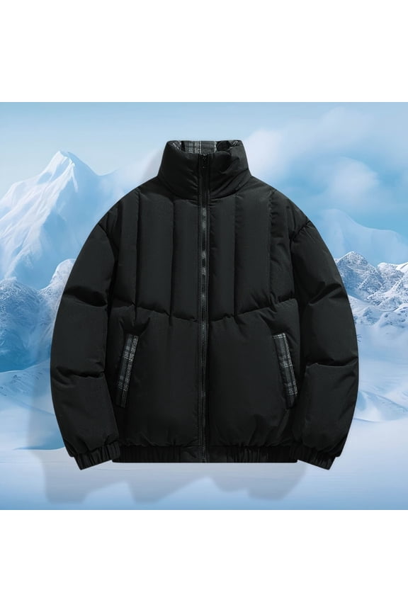 Winter Warm Unisex Stand Collar Jacket Outerwear Cozy Thermal Insulated Coat For And Mens Winter Clothes for Men