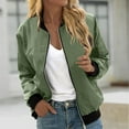 thumbnail image 1 of TIANZEN Women Autumn Fashion Leisure Square Thin Pocket Jacket Blouse Coat Baseball Top Casual Jacket Hoodie for Women Women Casual, 1 of 3