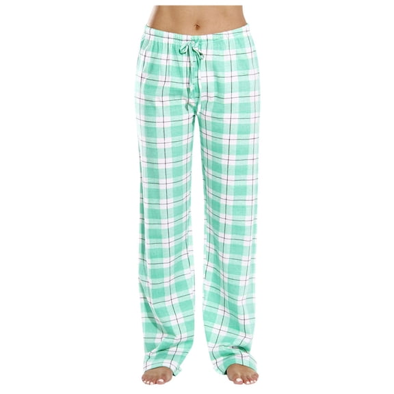 TIANZEN Women Casual And Comfortable Micro Elastic Plaid Home Pants Drawstring Elastic Waist Loose Wide Leg Pajama Pants Cargo Pants for Women Stretch Pants