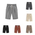 thumbnail image 1 of TIANZEN Women Elastic Waist Shorts Casual Solid Color Shorts Lightweight Shorts With Pockets Womens plus Size Pants Casual Work, 1 of 8
