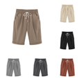 thumbnail image 1 of TIANZEN Women Elastic Waist Shorts Casual Solid Color Shorts Lightweight Shorts With Pockets Womens plus Size Pants Casual Work, 1 of 8