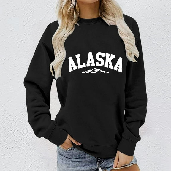 TIANZEN Women Fashion Letter Print Sweatshirt Long Sleeve Casual Round Neck Sweatshirt Hooded Zip up Sweatshirts Sweatshirt Hoodies Women Dressing Jacket Women