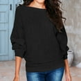 thumbnail image 1 of TIANZEN Women Lady's Long Sleeve Solid T-Shirt Batwing Sleeve Loose Sweater Top Medium Shirt Medium T Shirts Women Summer Sports Women, 1 of 4