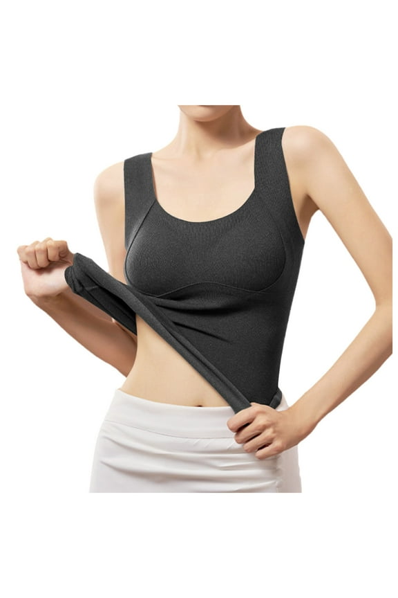 Women Shapewear Seamless Body Workout O Neck Camisole Tops Womens U Neck Stretchy Slim Fit Metallic Top Bustier Bodysuit plus Size Lifter