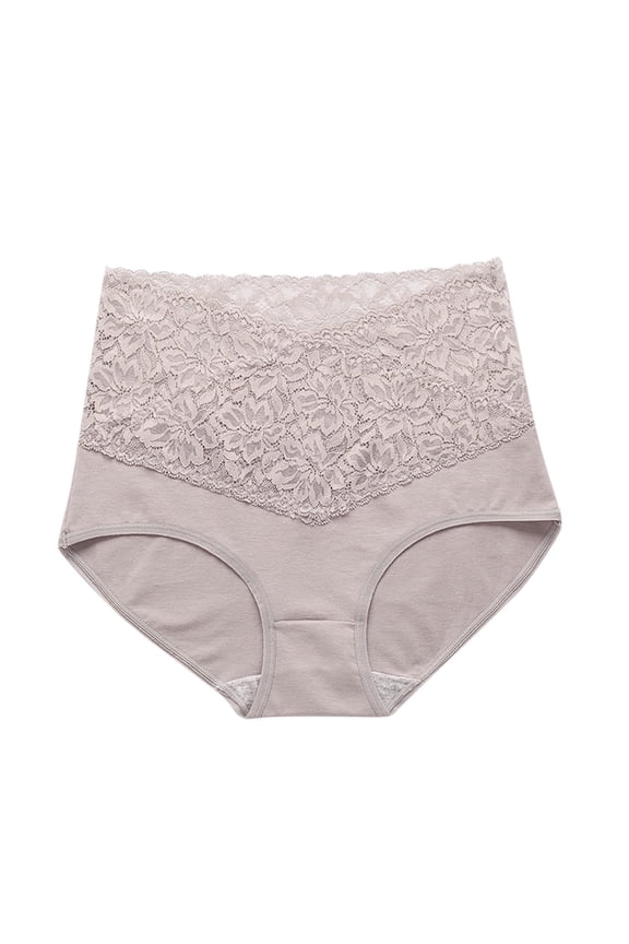 Women Solid Color V Neck High Waist Lace Abdominal Briefs Maternity Panties for Pregnancy My Most Recent Satin French Knickers for Women