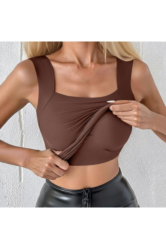 Women's Body Shaping Vest Seamless Square Neck Compression Top Body Shaping Vest Bod Suit Quilted Bodysuit Summer Waist Trainer That Covers Whole Abdomen