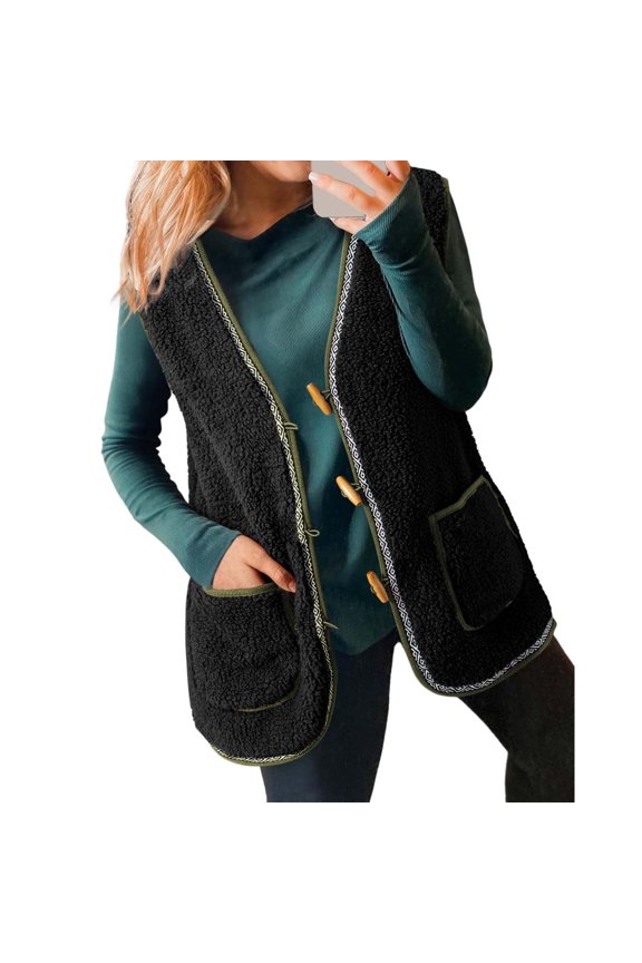 Women’s Casual Color Block Vest Lightweight Sleeveless Cardigan For Fall And Winter Ladies Casual Vests Winter Rave Outfit for Women Lodestar Vest