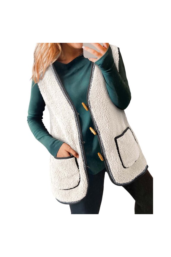 Women’s Casual Color Block Vest Lightweight Sleeveless Cardigan For Fall And Winter Ladies Casual Vests Winter Rave Outfit for Women Lodestar Vest