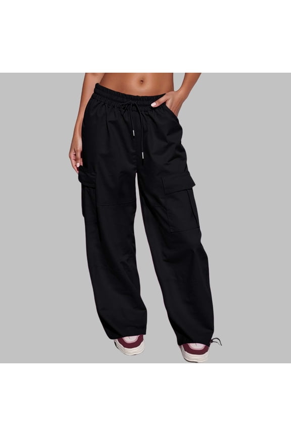Women's Casual High Waisted Loose Wide Leg Pants Style Comfortable Everyday Wear Petite Pants for Women Work Casual Womens Pants Casual Work Elastic Waist Loose Pants for Women Casual Summer