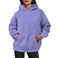 thumbnail image 1 of TIANZEN Women's Casual Hooded Sweatshirt Soft Comfortable Pullover Hoodie For Everyday Wear Basic Loungewear Lightweight Versatile Sweatshirt with Pocket Jacket Clothes Teen Girls, 1 of 6