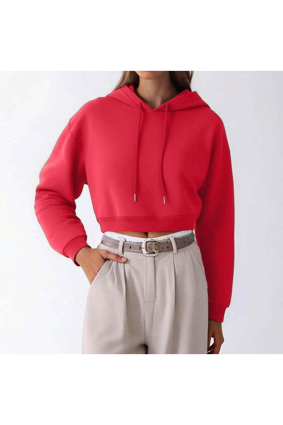 Women's Casual Short Hooded Sweatshirt With Pockets Pullover For Spring Summer Fall Everyday Wear Womens Snap up Sweatshirt