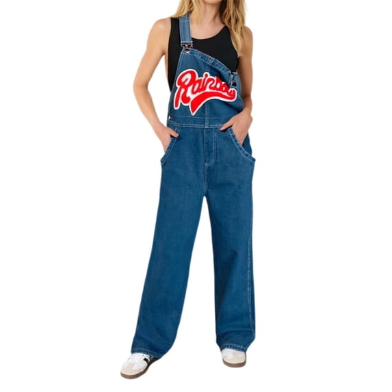 TIANZEN Women's Casual Solid Color Loose Suspender Wide Leg Pants Long Sleeve Jumpsuit Ladies Jumpsuits Casual