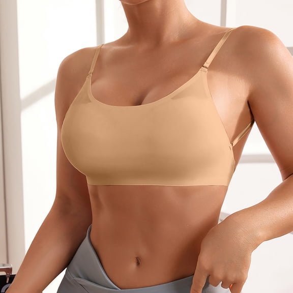 TIANZEN Women’s Convertible Backless Wireless Bra Breathable Thin Sports Underwear With Detachable Sports Bra with Support Women Bra Set And Underwear plus Size Sports Bras for Women with Support