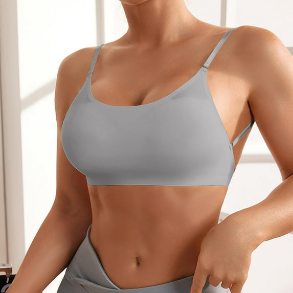 TIANZEN Women’s Convertible Backless Wireless Bra Breathable Thin Sports Underwear With Detachable Sports Bra with Support Women Bra Set And Underwear plus Size Sports Bras for Women with Support