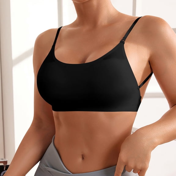 TIANZEN Women’s Convertible Backless Wireless Bra Breathable Thin Sports Underwear With Detachable Sports Bra with Support Women Bra Set And Underwear plus Size Sports Bras for Women with Support