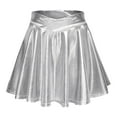 thumbnail image 1 of TIANZEN Women's Fashion High Waist Pleated Solid Color Short Skirt Loose Skirt Metallic Skater Skirt Sparkly Shiny Sparkly Skirt And Top Set Adult Skirts for Women plus Size Bed Skirt Wrap around, 1 of 5