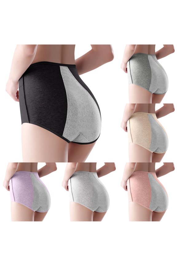 Women's Front And Back Leak Proof Menstrual Sanitary Pants Pure Crotch High Waist Pants Plus Size Underwear Underwear for Leggings No Show