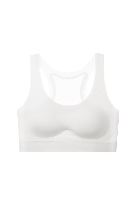 Women's Front Side Buckle Lace Edge Without Steel Ring Movement Seamless Gathering Adjustment Yoga Sleep Large Bra Brazier for Women