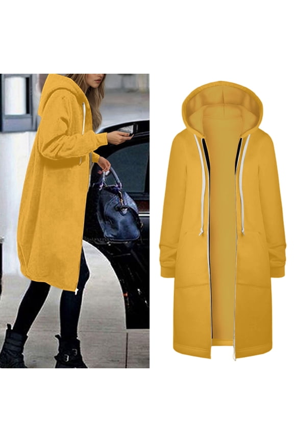 Women's Jacket Warm Hooded Zip Up Coat Soft Casual Outerwear Lightweight Comfortable Winter Fashion Top Womens Fitted Jacket Sweaters Women Jacket Fall