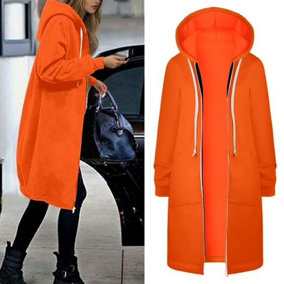 TIANZEN Women's Jacket Warm Hooded Zip Up Coat Soft Casual Outerwear Lightweight Comfortable Winter Fashion Top Womens Fitted Jacket Sweaters Women Jacket Fall