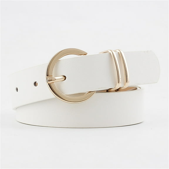 TIANZEN Women's Leather Belts For Jeans Dresses Fashion Gold Buckle Ladies Belt Slide Belts for Men Leather Click It Belts Belt Bag