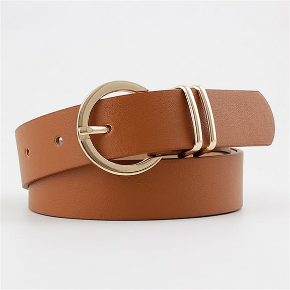 TIANZEN Women's Leather Belts For Jeans Dresses Fashion Gold Buckle Ladies Belt Slide Belts for Men Leather Click It Belts Belt Bag