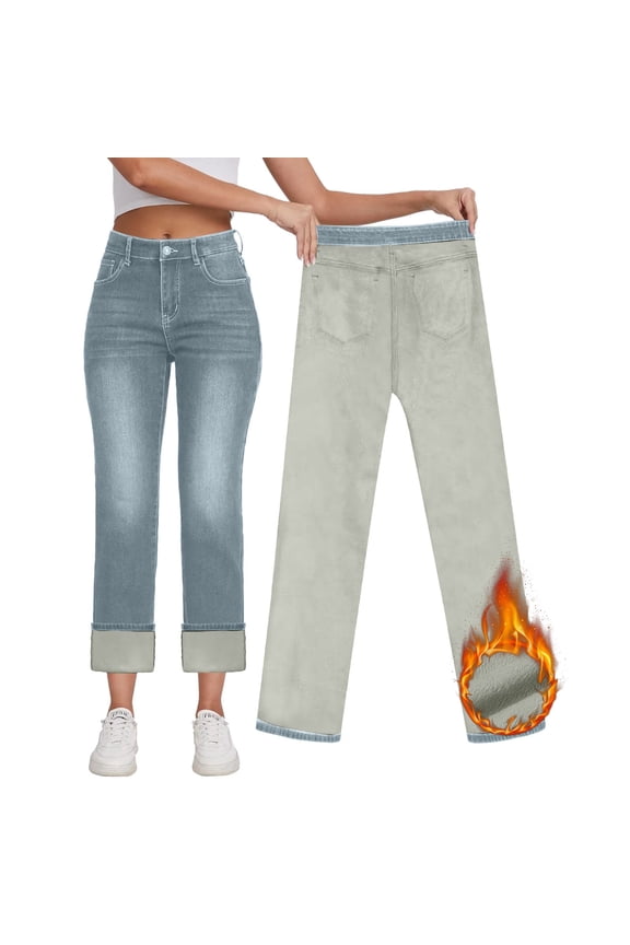 Women's Lined Jeans Women High Waisted Straight Leg Jeans Winter Lined Jean Pants Tall Mens Thermal Underwear Wool Thermal Underwear Men