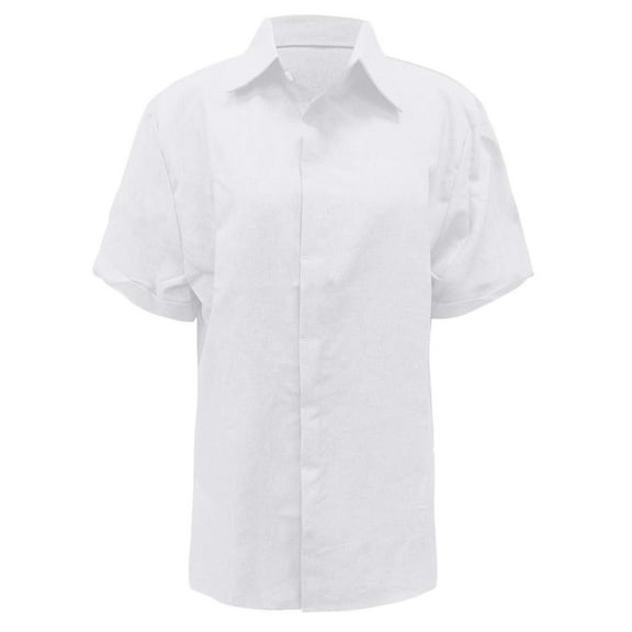 TIANZEN Women's Linen Shirt Short Sleeved Casual Button Down Shirt Summer Beach Wedding Top Womens Button down Shirt Shirts And Blouses Denim Shirts for Juniors