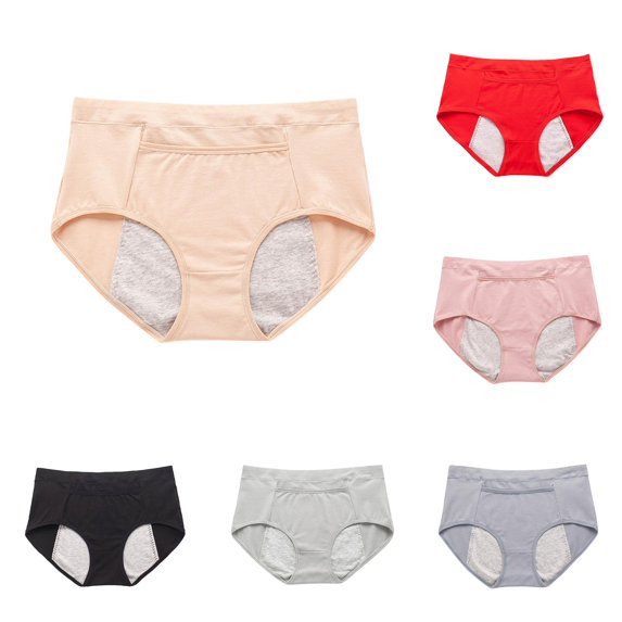 TIANZEN Women's Menstrual Panties 4 Layer Leakproof Menstrual Panties Menstrual Bi Panties Black Menstrual Panties Light For Girls Long Leg Girdle