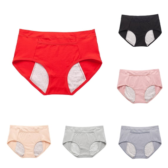 TIANZEN Women's Menstrual Panties 4 Layer Leakproof Menstrual Panties Menstrual Bi Panties Black Menstrual Panties Light For Girls Long Leg Girdle