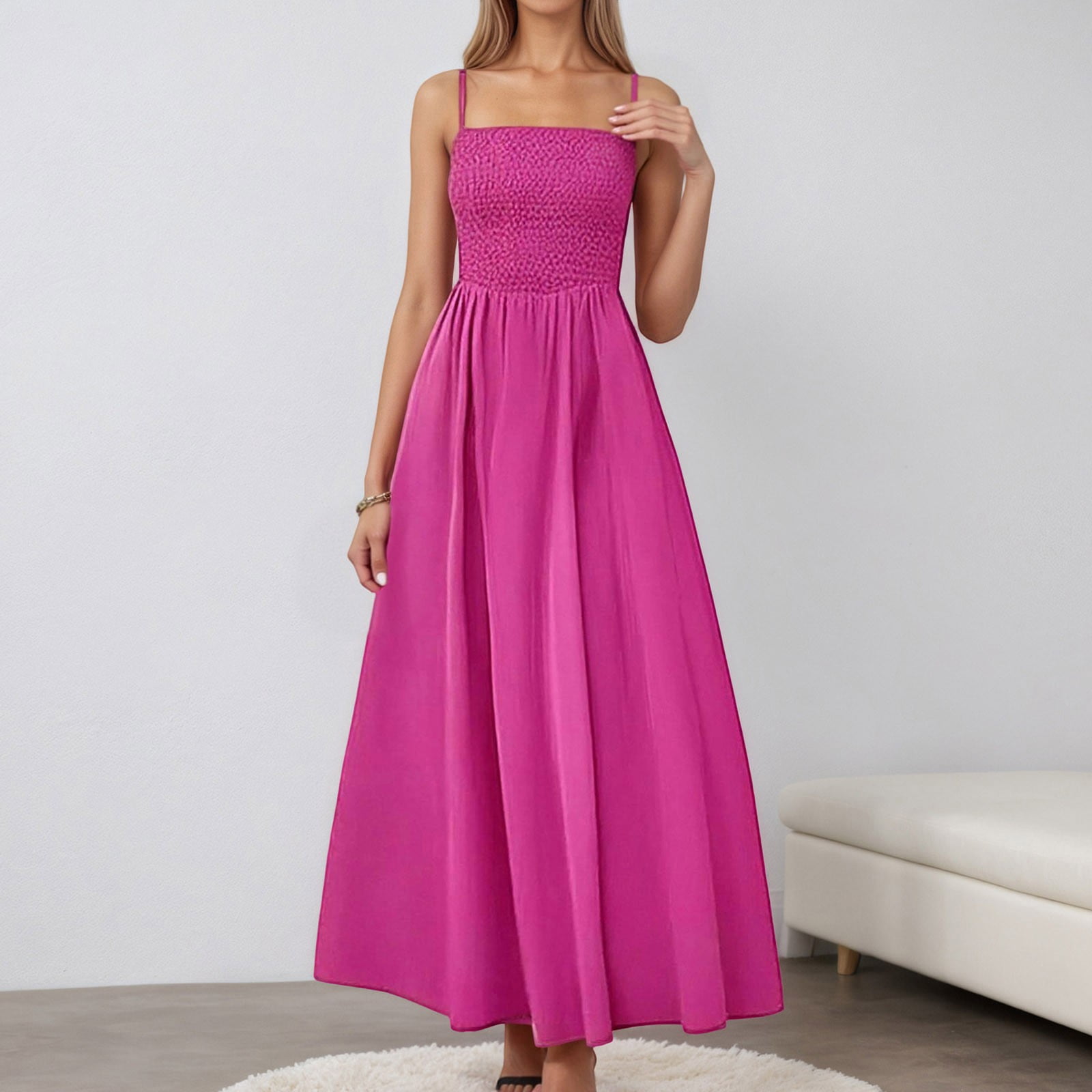 green emerald velvet dress Pretty Pink Maxi Dress Chiffon Cheap Long Prom Dress with Slit sew1082 main image 0