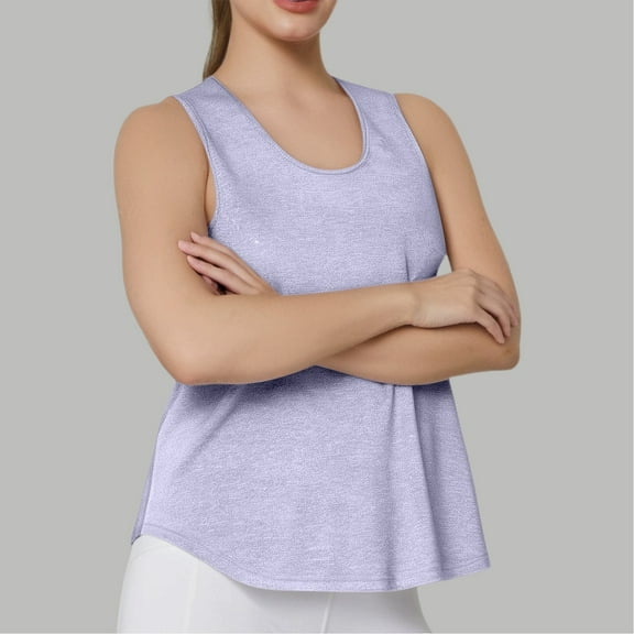 TIANZEN Women's Summer Fitness Yoga Vest Top U Neck Sleeveless And Stylish For Training Workout Shirts Women Running Tops Long Sleeve Shirts for Women Trendy