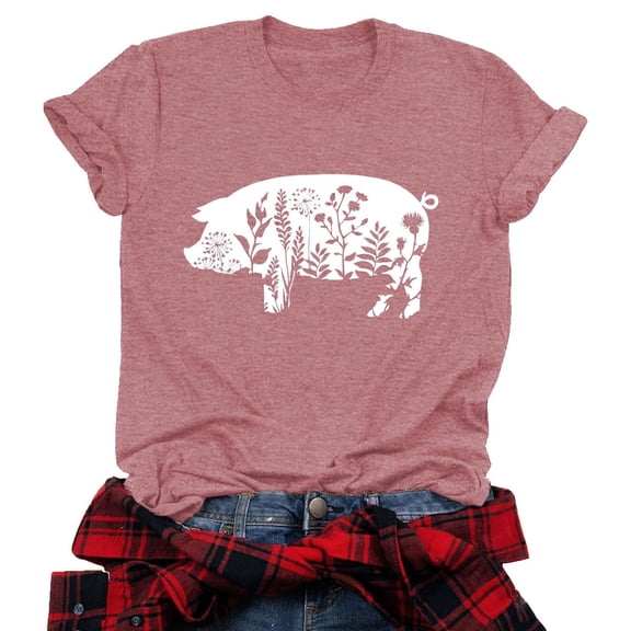 TIANZEN Women's Summer Letter Print Comfortable And Fashionable Fit Colored Top Short Sleeved T Shirt Pack Work Shirts Women Summer Shirt Women Long Sleeve