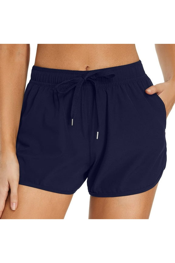 Women's Swim Shorts With Pockets High Waisted Board Swimsuit Bathing Shorts Bathing Suit Bottom Boy Shorts Mens Swimming Trunks No Mesh Liner Bikini Shorts for Women Women Swim Bottoms Bikini