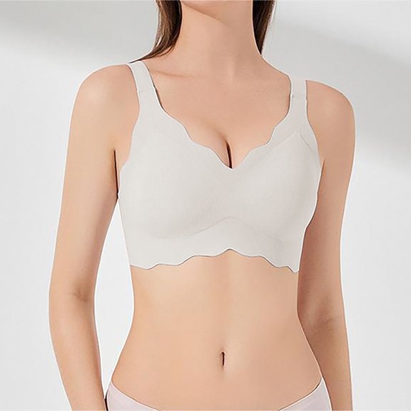 TIANZEN Women's Thin Seamless Breathable And Comfortable Push Up Bra Without Underwire And Soft Support Women Bras plus Size Front Closure Womens Bras plus Size Womens Bras Comfortable Packs