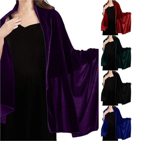 TIANZEN Women's Velvet Shawl And Wrap For Wedding Bridal Bridesmaid Outwear Evening Party Prom Dress Accessories Scarf Colorful Scarf Warm